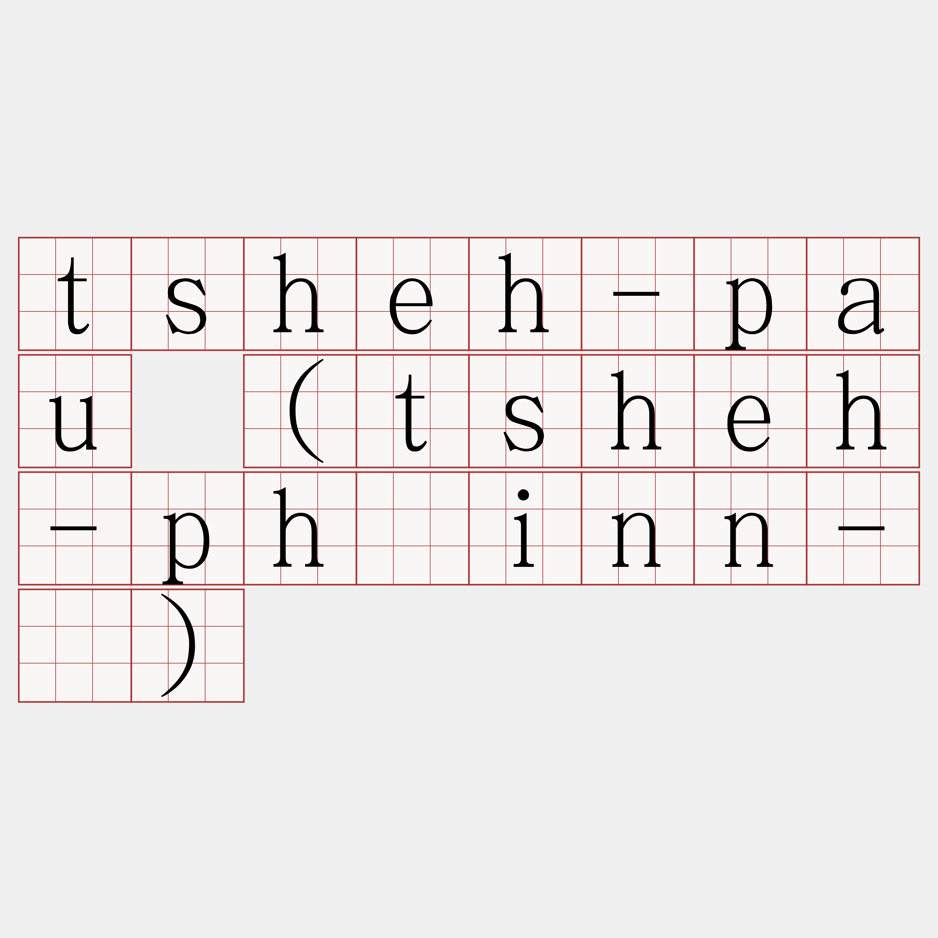 tsheh-pau (tsheh-phāinn-á)